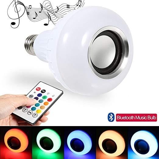 Led music bulb RGB wireless bluetooth light bulb with speaker / 24-key remote control bulb bulb My Store 