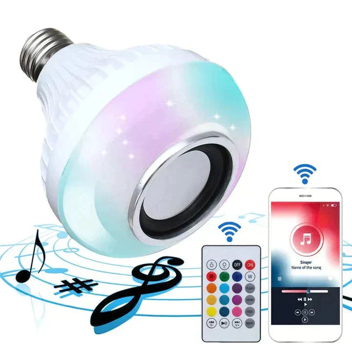 Led music bulb RGB wireless bluetooth light bulb with speaker / 24-key remote control bulb bulb My Store 